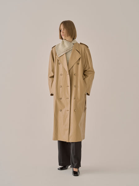 Adria faux leather coat BE | AKIRANAKA ONLINESTORE