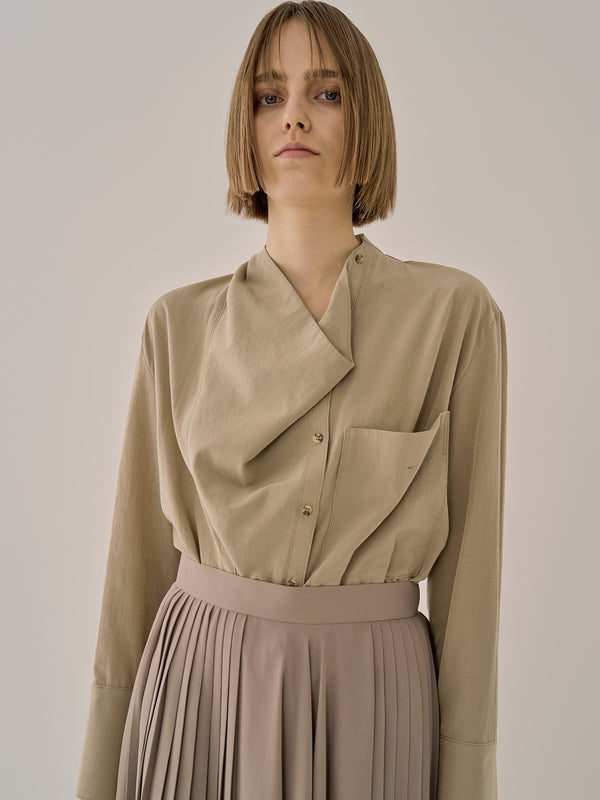 Tilda drape neck shirt BE