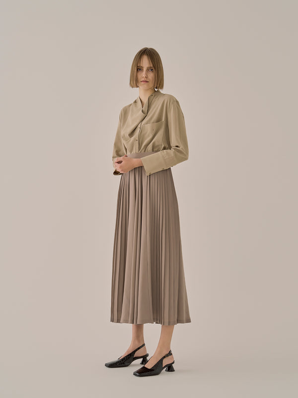 Tilda drape neck shirt BE