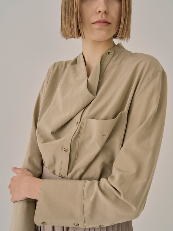 Tilda drape neck shirt BE