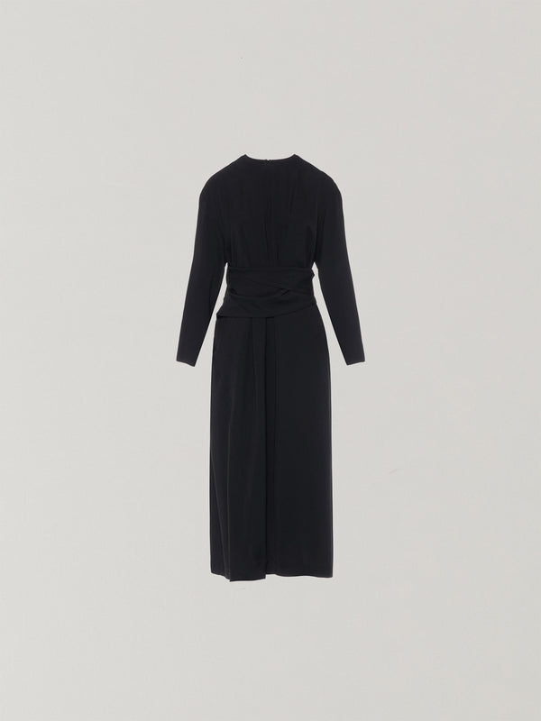 Claire wrap waist dress BK