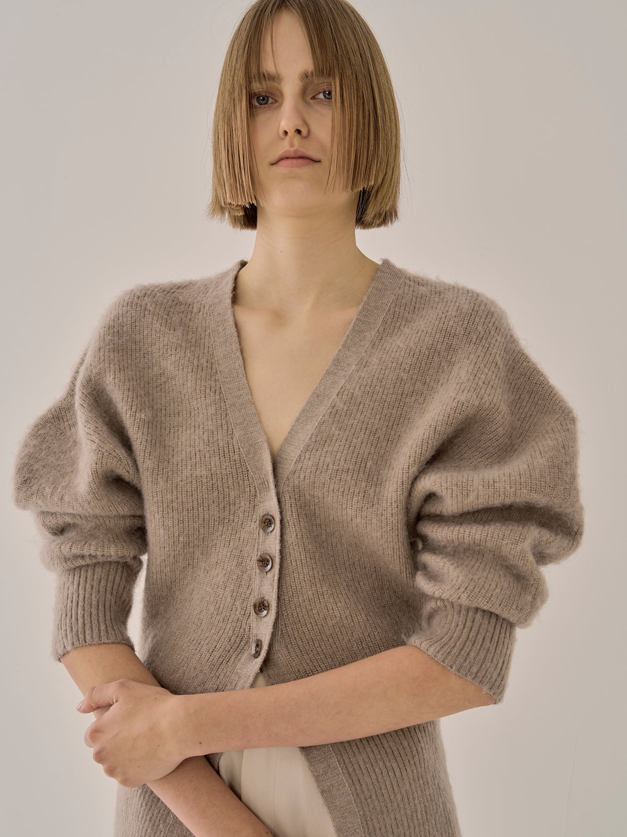 Greer mohair knit cardigan BE