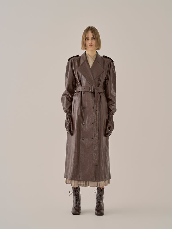 Anouck faux leather coat BR