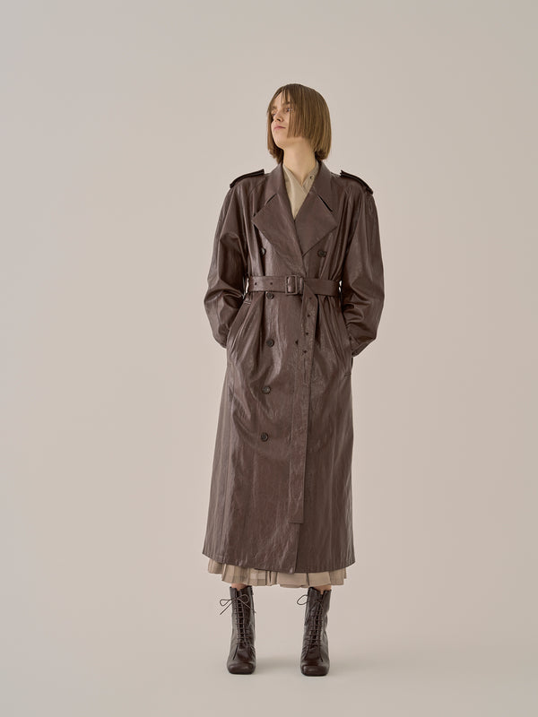 Anouck faux leather coat BR