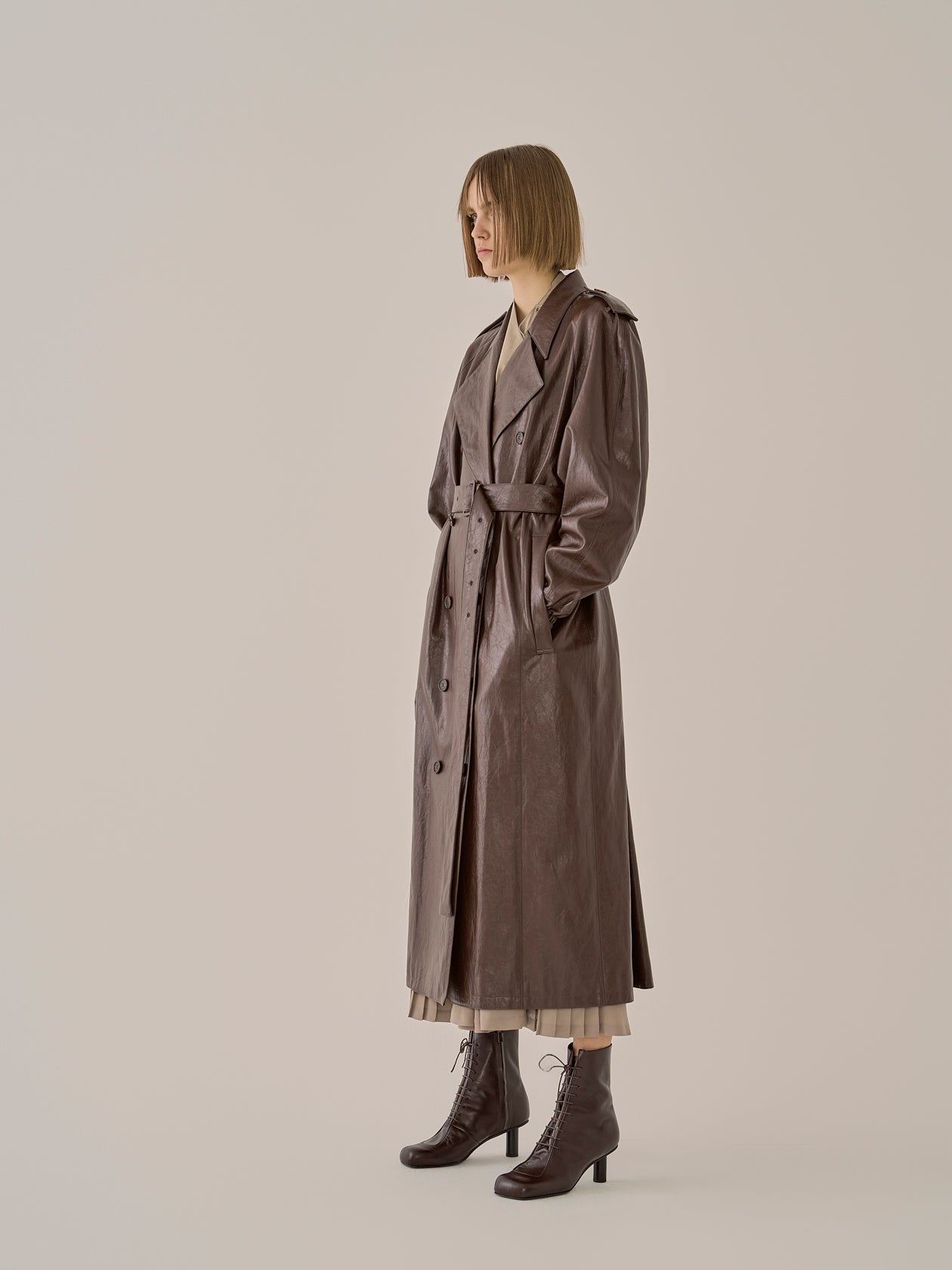 Anouck faux leather coat BR