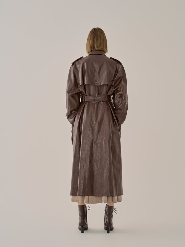 Anouck faux leather coat BR