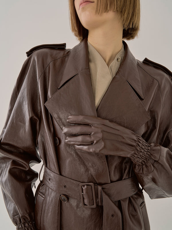 Anouck faux leather coat BR