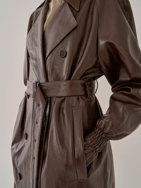 Anouck faux leather coat BR