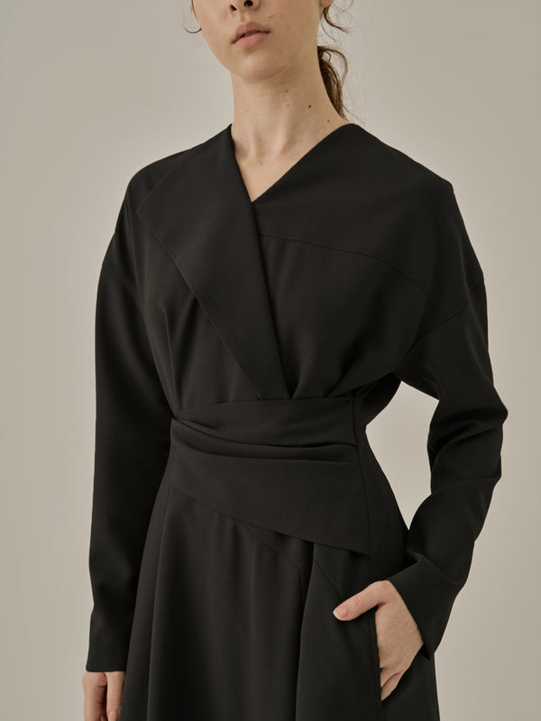 Agatha wrap waist dress BK