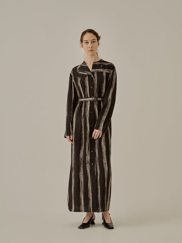 Stitch stripe dress BK