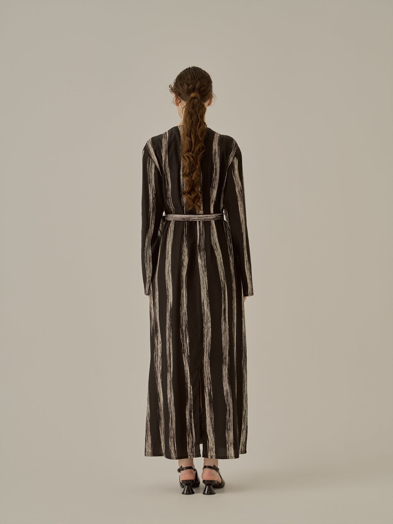 Stitch stripe dress BK