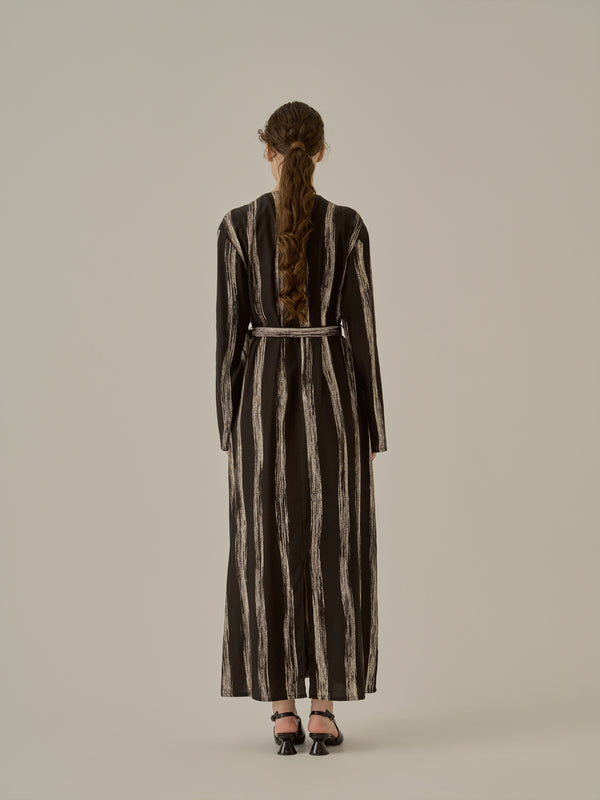 Stitch stripe dress BK
