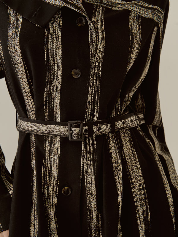 Stitch stripe dress BK