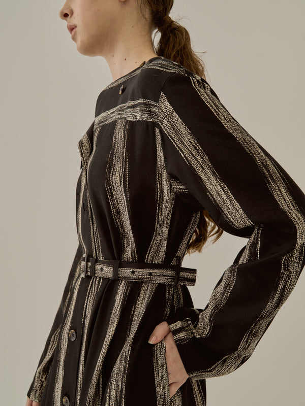 Stitch stripe dress BK