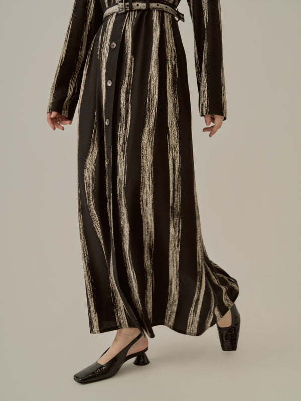 Stitch stripe dress BK