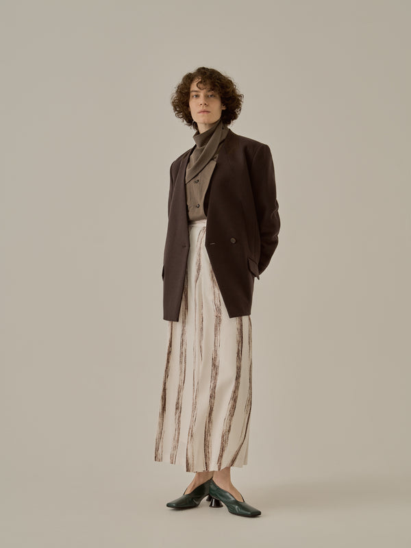 Stitch stripe flare skirt IV
