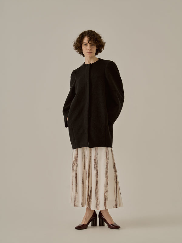 Stitch stripe flare skirt IV