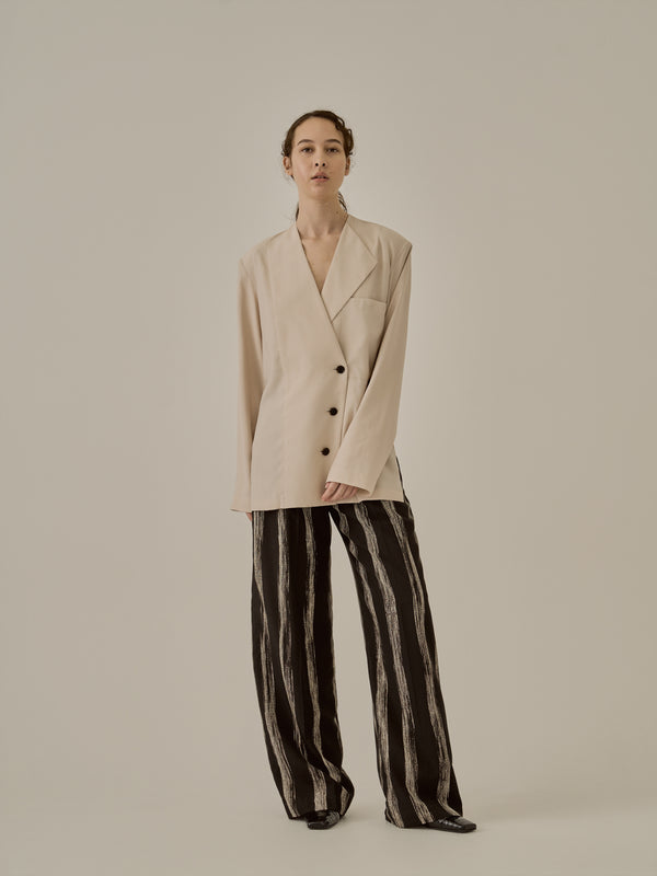 Stitch stripe pants BK