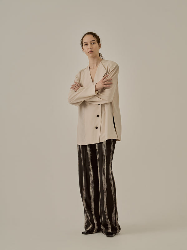Stitch stripe pants BK