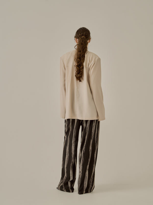 Stitch stripe pants BK