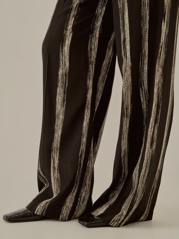 Stitch stripe pants BK