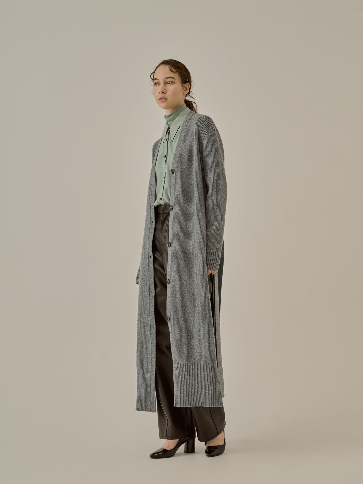 Margo long knit cardigan GY