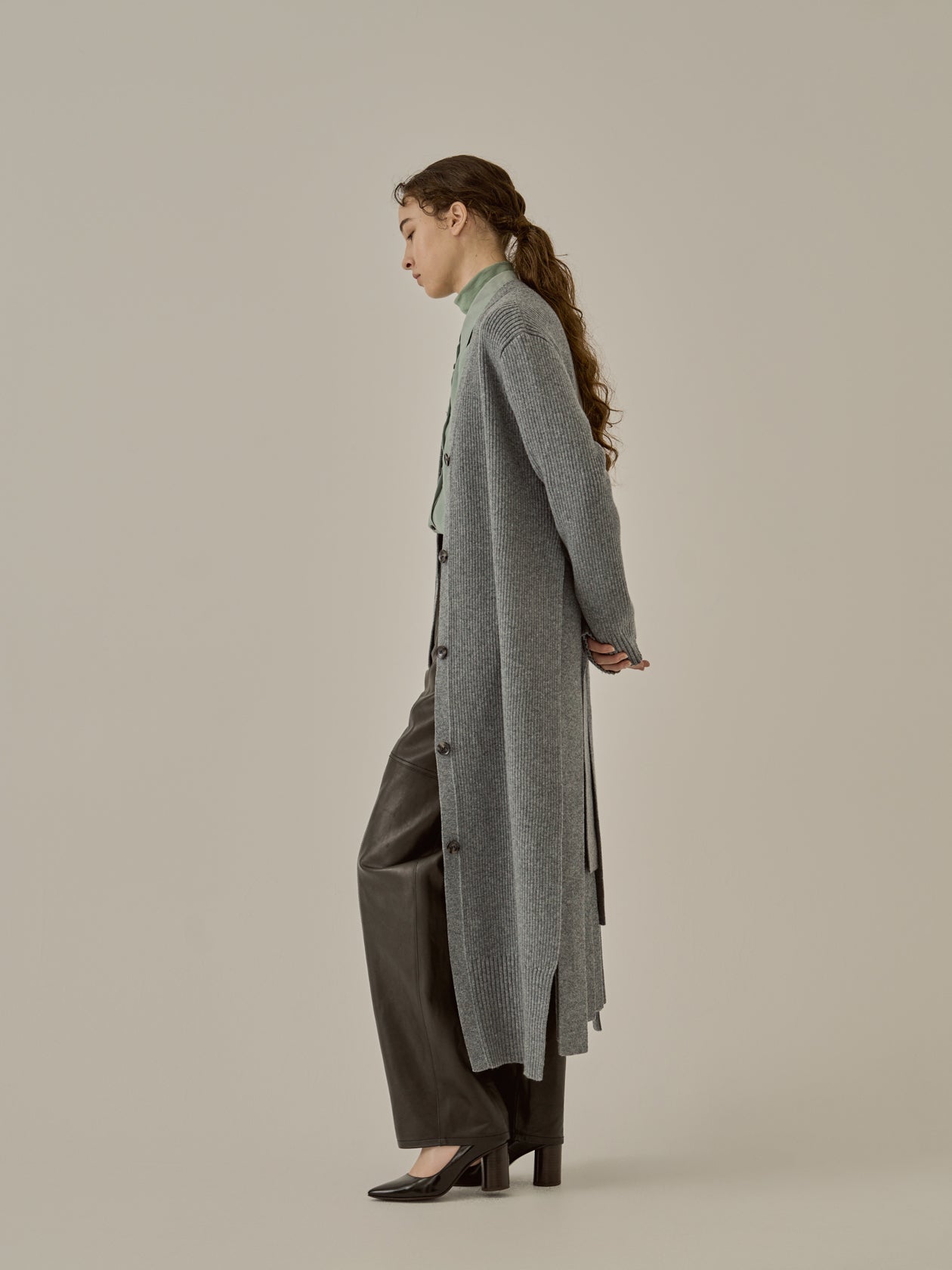 Margo long knit cardigan GY