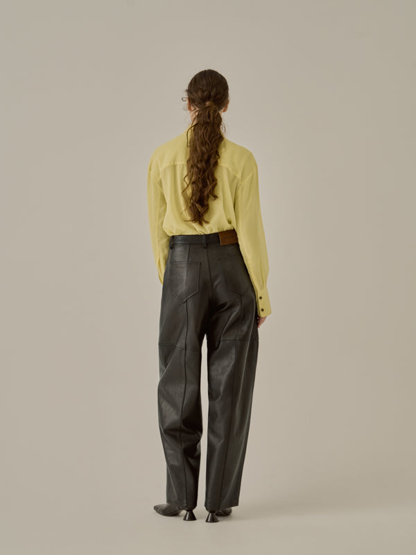 Miriam panel leather pants BK