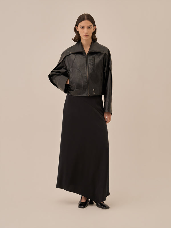 Cherie faux leather blouson BK