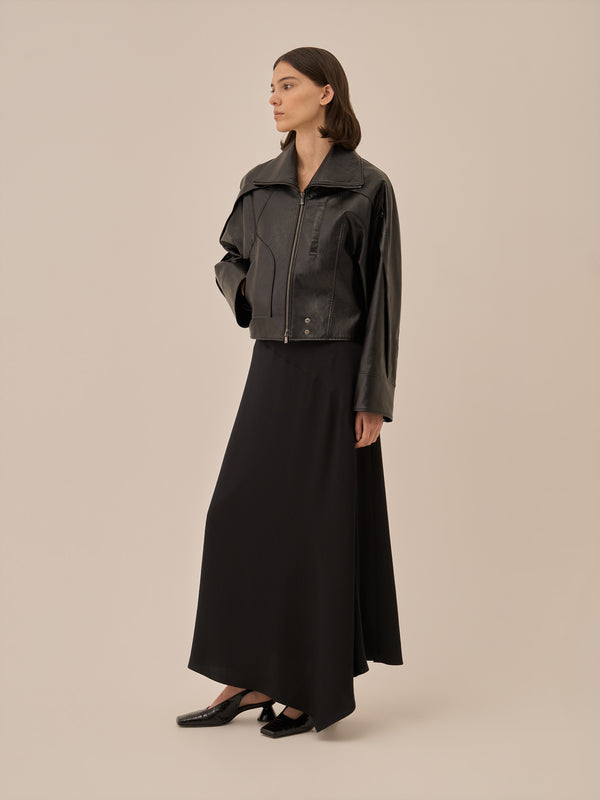 Cherie faux leather blouson BK