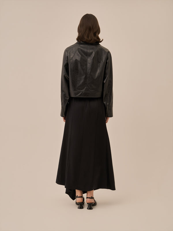 Cherie faux leather blouson BK