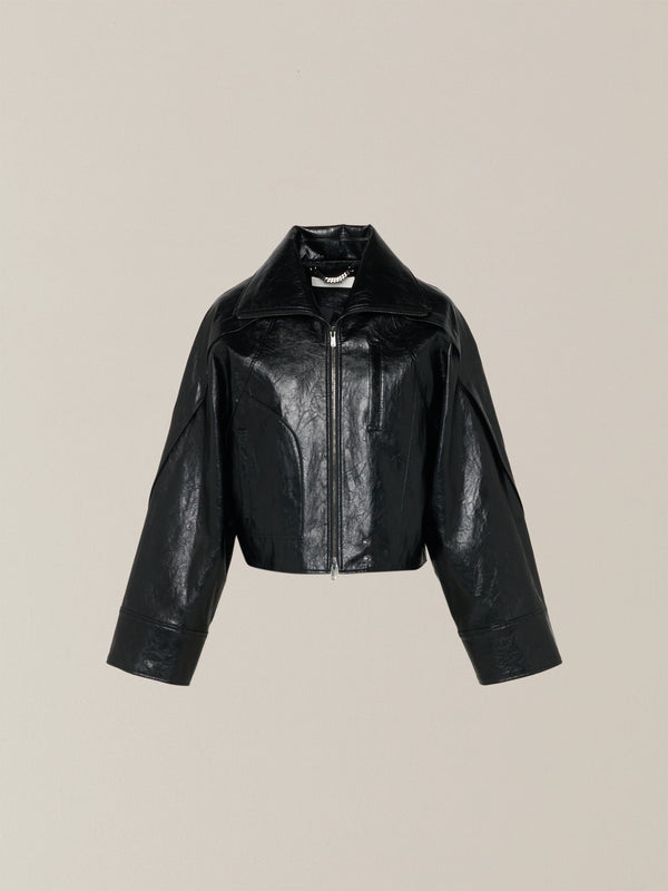Cherie faux leather blouson BK