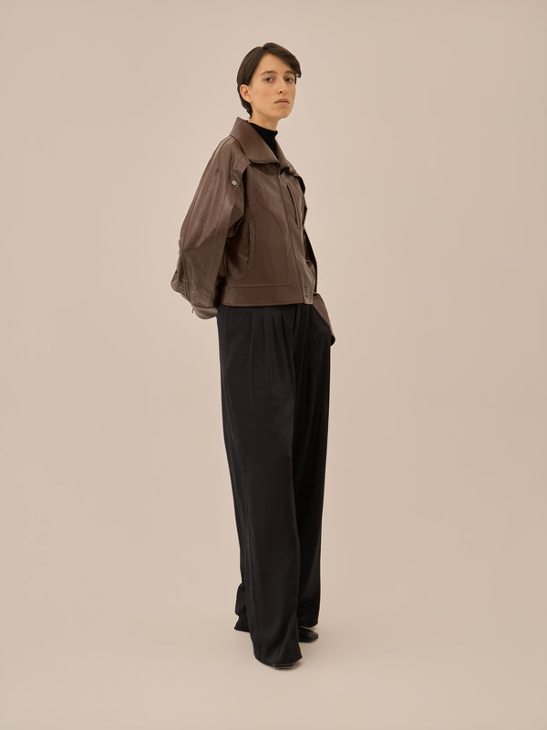 Cherie faux leather blouson BR