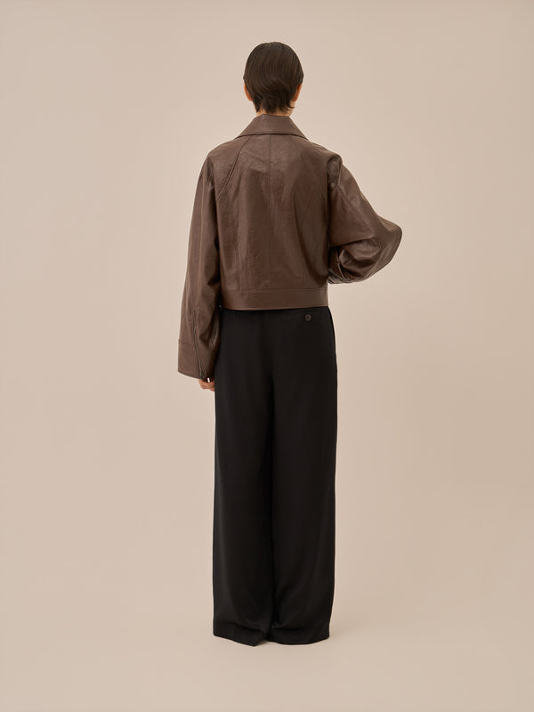 Cherie faux leather blouson BR