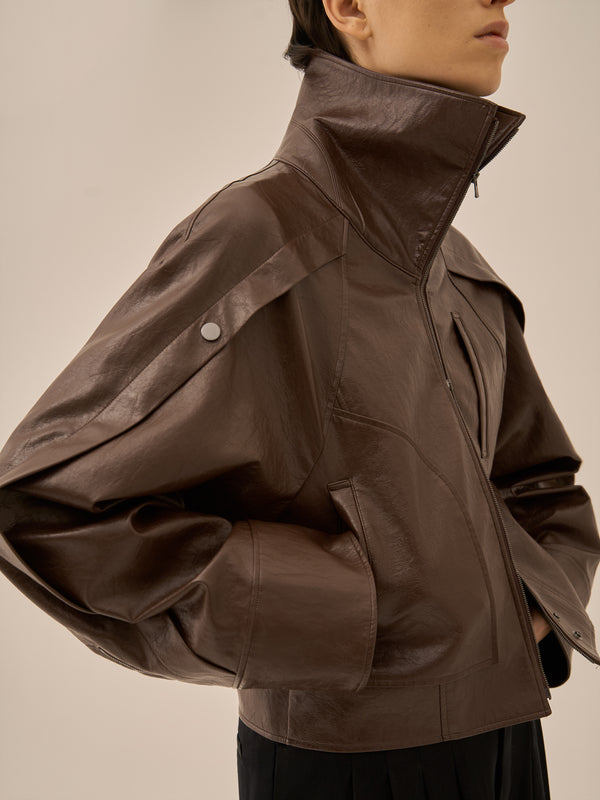 Cherie faux leather blouson BR