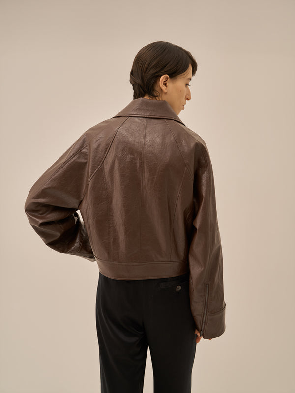 Cherie faux leather blouson BR