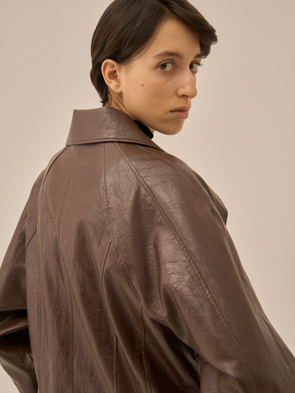 Cherie faux leather blouson BR