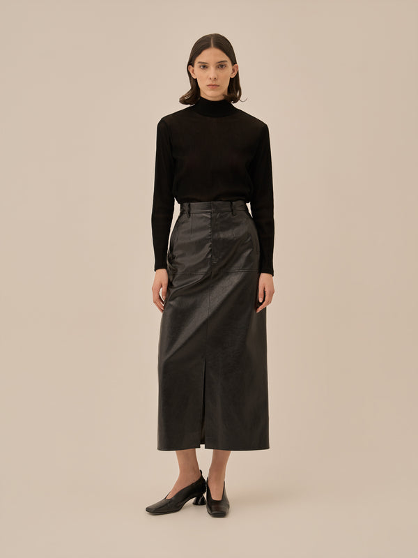 Cherie faux leather skirt BK