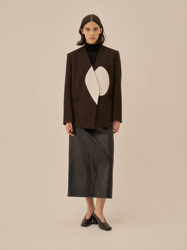 Cherie faux leather skirt BK