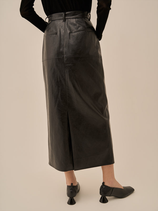 Cherie faux leather skirt BK