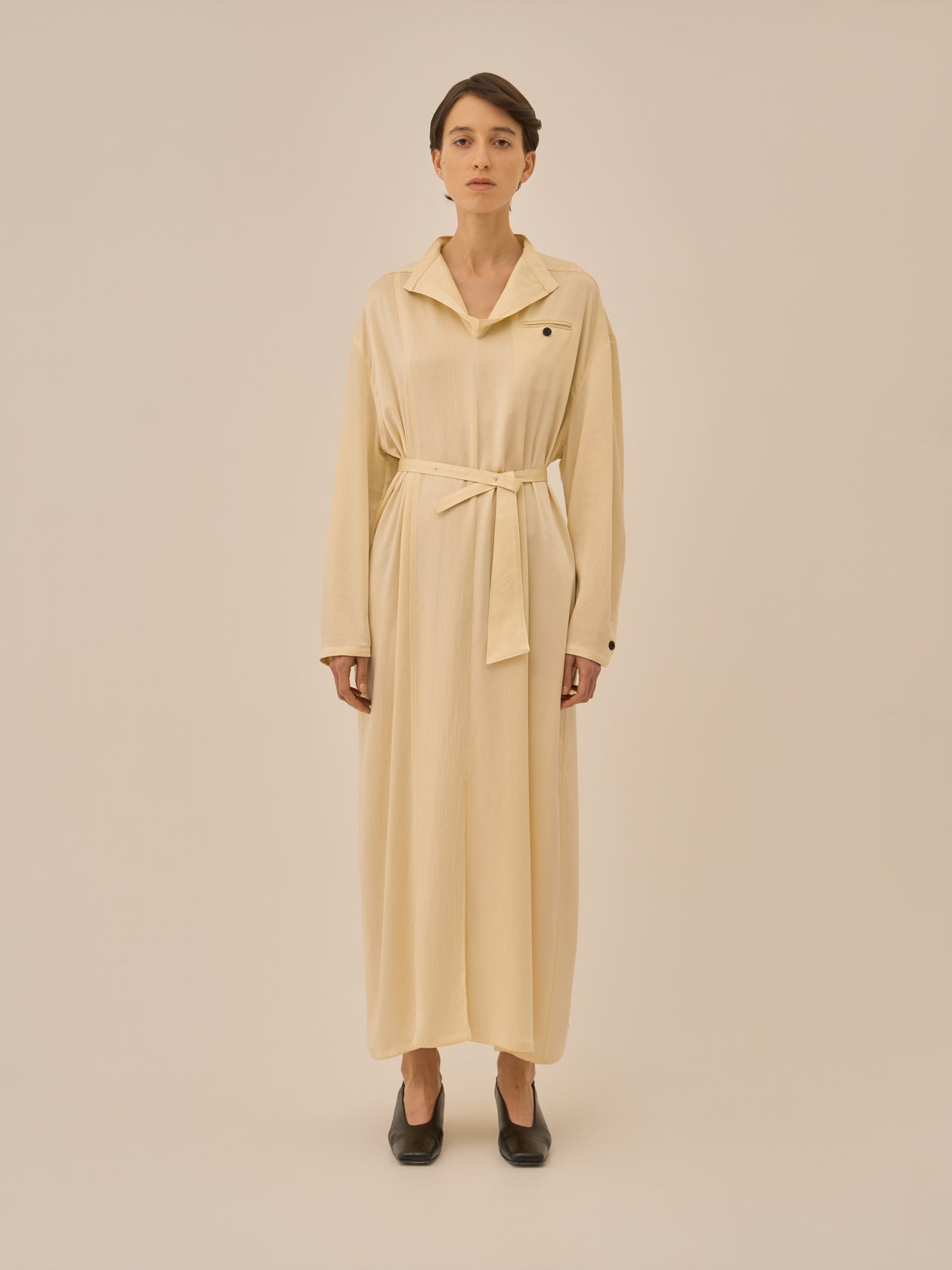 Karina stand collar dress YE