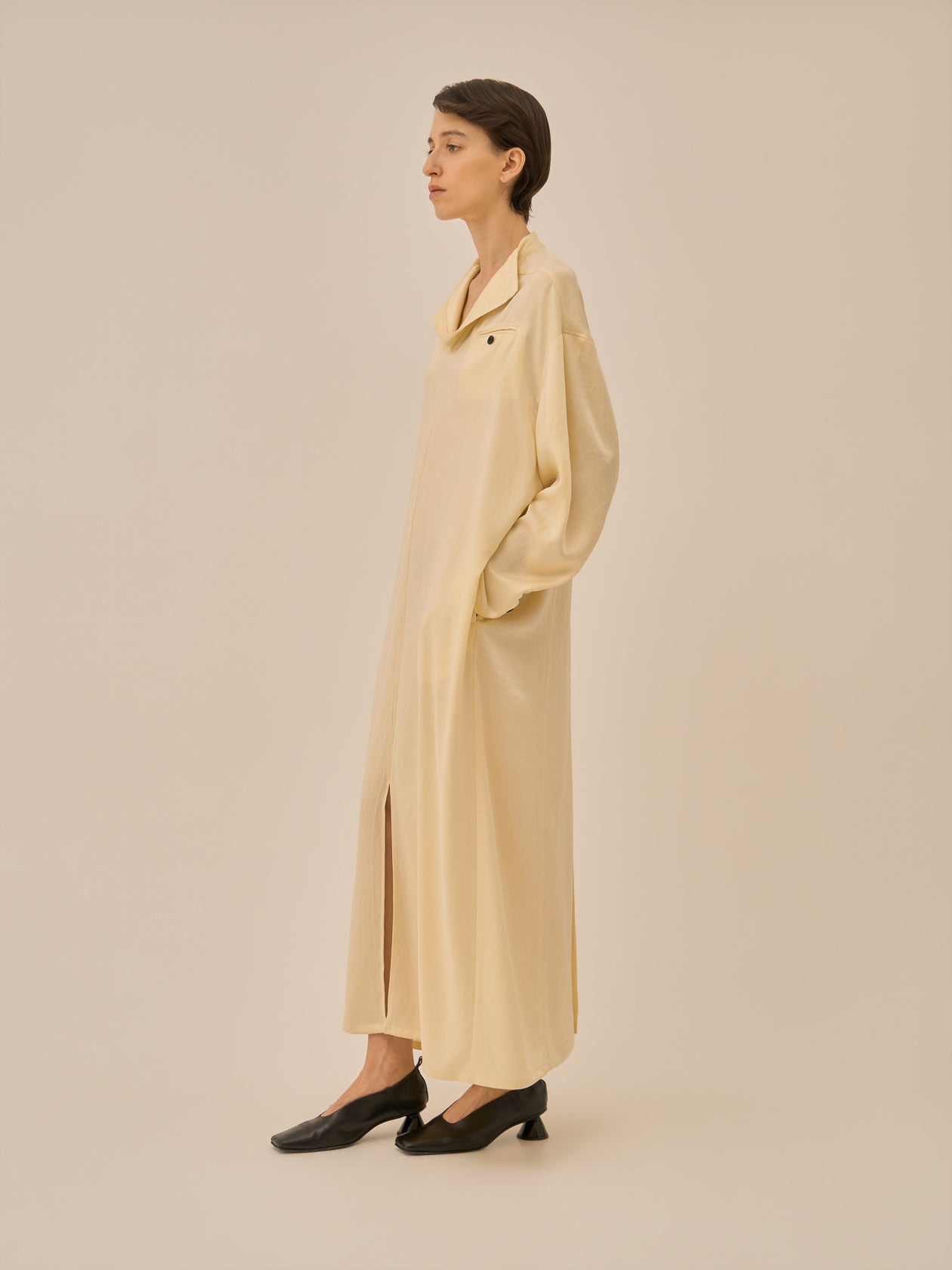 Karina stand collar dress YE