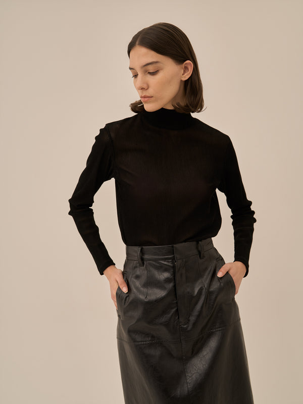 Claudia tie coller jersey pullover BK