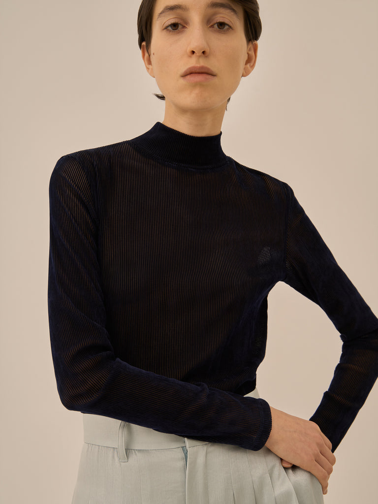 Claudia tie coller jersey pullover NV
