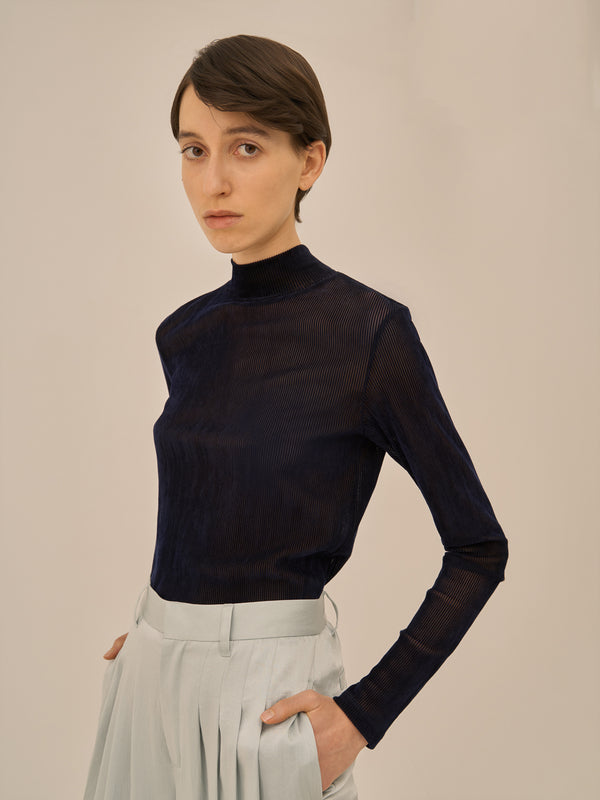 Claudia tie coller jersey pullover NV