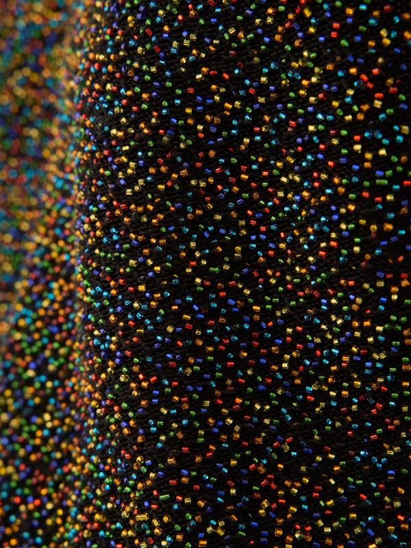 Karachi glass beads handknit vest BK